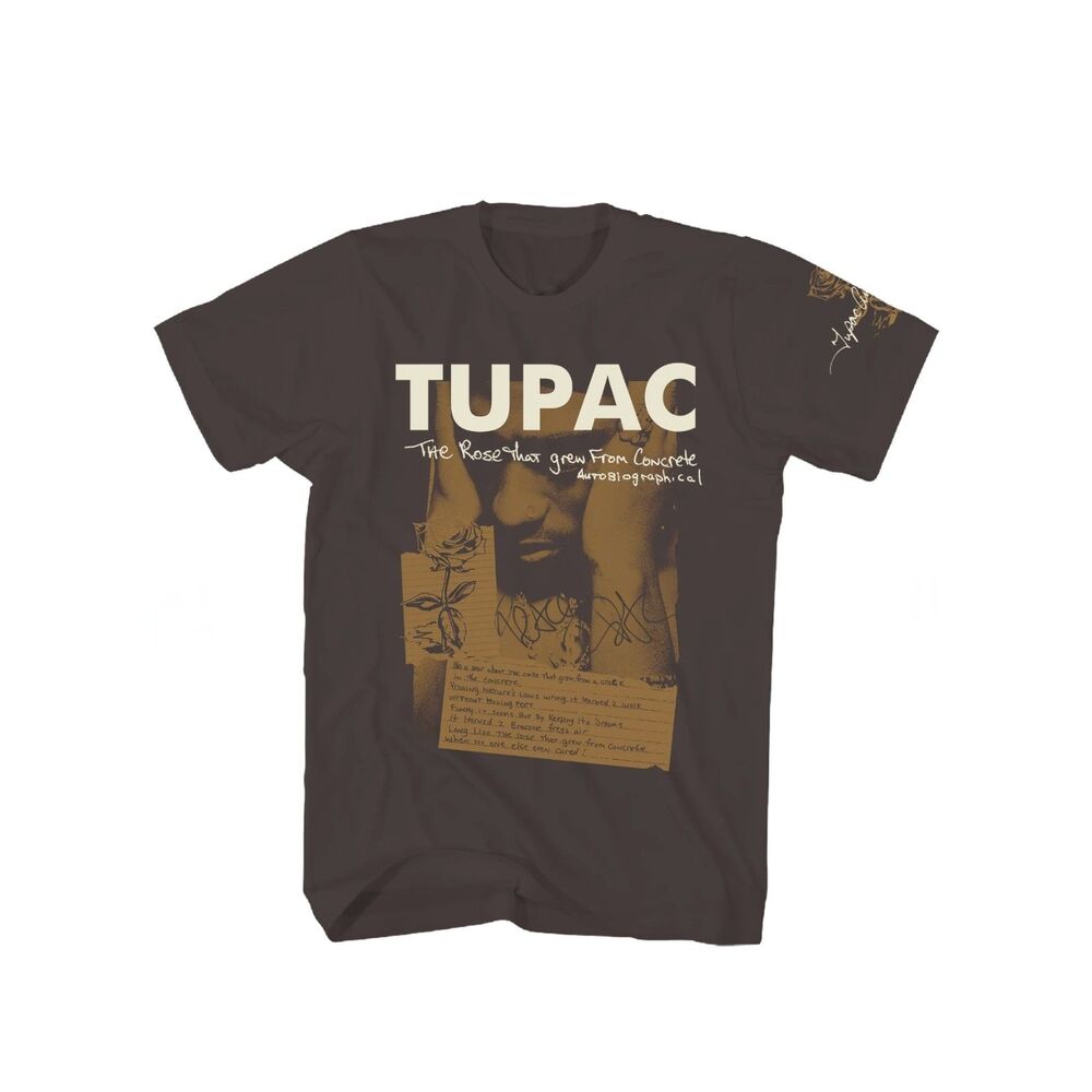 Tupac Brown Poetry T-Shirt